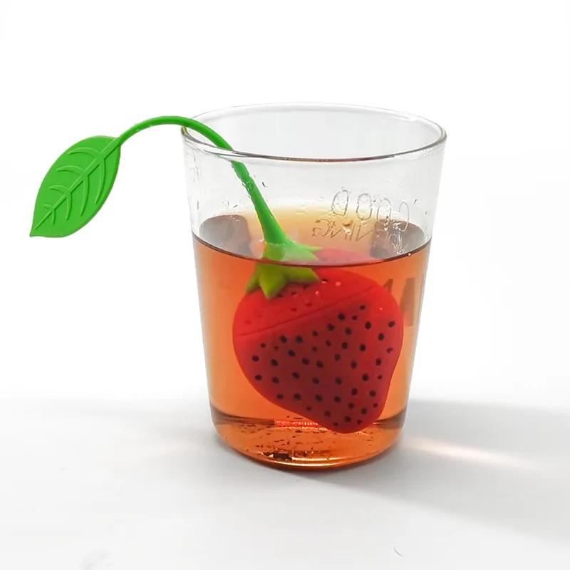 Erdbeer-Design Lose Tee Blatt Sieb Lose Kräutergewürz Infuser Filter Diffusor Kreative Bar Werkzeuge Küche Accessori