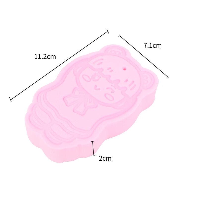 Kids  Gentle Exfoliating Bath Sponges, Pink (3-Pack)