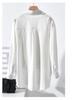 Women's White Non-Iron Wrinkle-Free Shirt Jacket - Plus Size, Loose Fit, Simple Commute Style for Spring and Autumn 2026