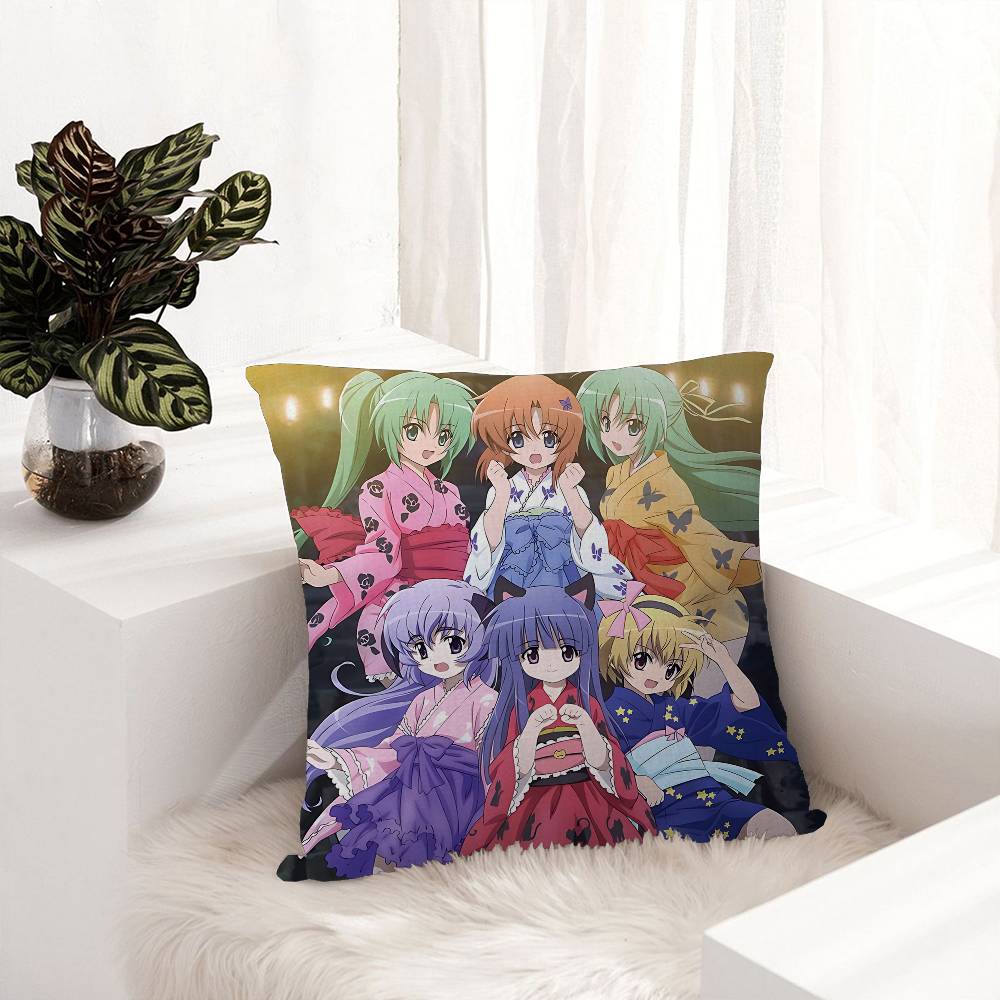 Higurashi When They Cry Cartoon Personalized Picture Text Home Decorative Pillows Household Gifts 45x45cm