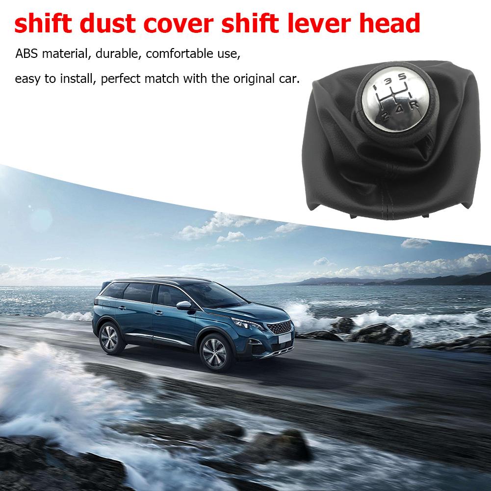 For Peugeot 206 207 307 Citroen C3/C4/C5 5 Speed Gear Shift Knob Shifter Lever Stick Gaiter Boot Cover PU Car Accessories