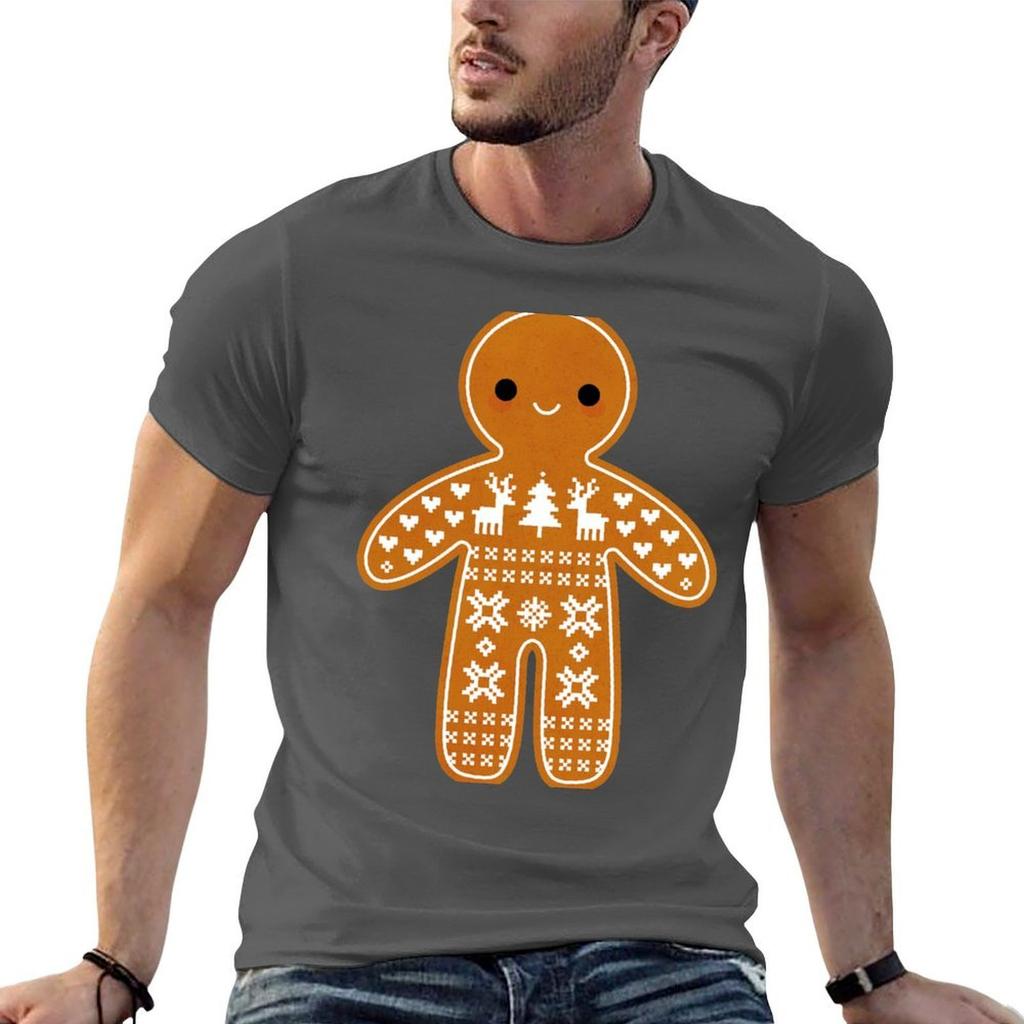 Sweater Pattern Gingerbread Cookie TShirt t shirts for Unisex cotton soft Unisex t shirt cotton high quality TShirt