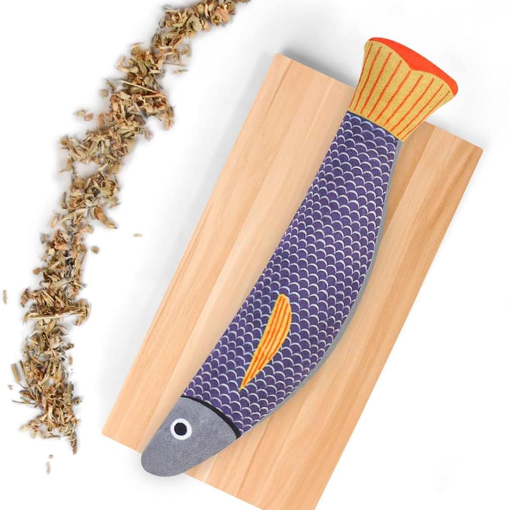 Set of 3 Cat Toys, Plush Fish Toys for Cats, Chew Toys for Exercise, Catnip Chew Toys, Pet Supplies