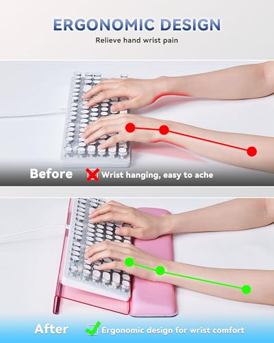 Desk Keyboard Holder with Wrist Rest Comfortable Typing Heightened Base Black