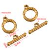 3setst Stainless Steel Embossed OT Toggle Clasp Hook Circle Rings Connectors DIY Necklaces Bracelets Accessories Jewelry Making
