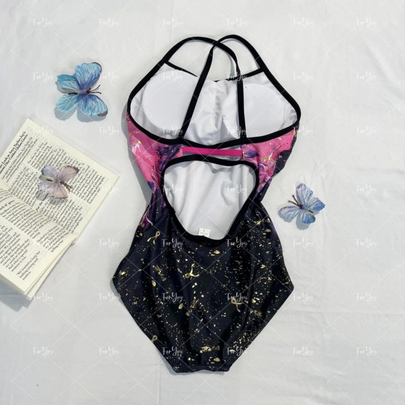 Micro-flash Galaxy Shu Swimsuit Women's Swimming Pool Special Professional Training Beginners Quick-drying Racing Swimsuit with Chest Pad