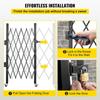 Single Folding Security Gate, 94 × 122 cm(W × H) Folding Door Gate, Steel Accordion Security Gate, Flexible Expanding Security Gate, 360° Rolling
