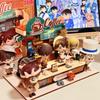 New Keeppley Building Blocks Detective Conan Series Coffee Shop Assembly 5-Piece Set Model Collection Accessories Toys Gifts