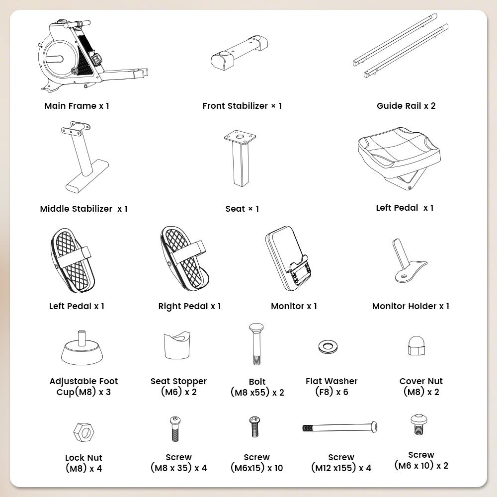 Rowing Machine,16-Level Resistance,With Digital Display,XL Soft Seat,Indoor Silent Rowing Machine Black QK530
