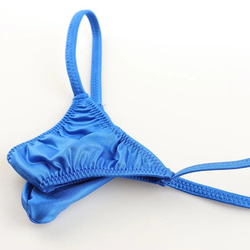 La Pomme Bikini K2S Wet Side Binder Full 3D Small Made In Black Men's Shorts, Fabric, Glossy, Feel, Elastic, Seam, Pouch, Mini/Extra Half-Back Bikini,