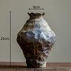 Mottled Coarse Ceramic Vase Vintage Handicrafts Plant Pot Table Decoration Flowers Arrangement Floral Vases Room Aesthetic Decor