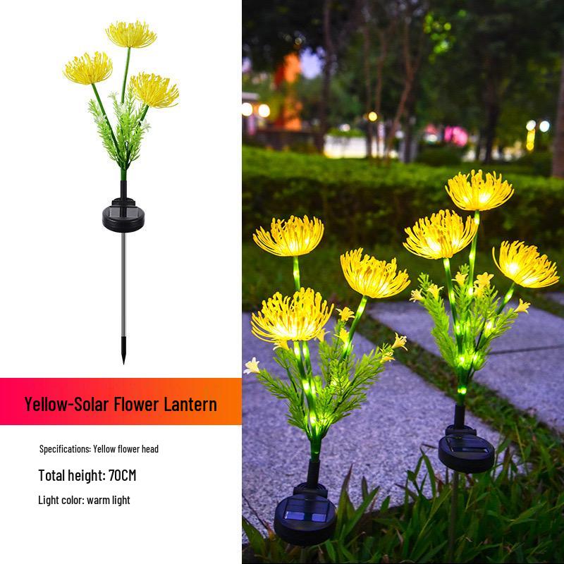 Outdoor Color-Changing LED Jellyfish Garden Lights with Solar Fiber Optics