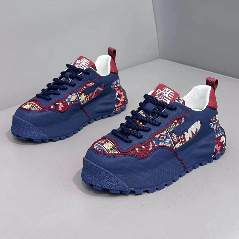 Spring Autumn New Luxury Men's Sneakers Tall Thick Bottom Casual Shoes Comfortable and Breathable Running Sports Shoes