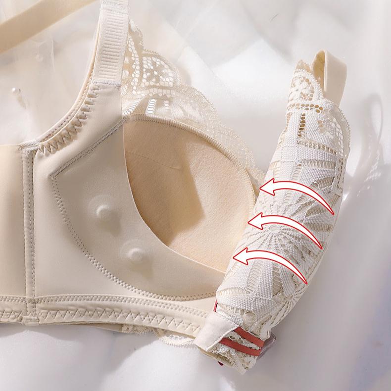 Silk Lingerie for Women Without Steel Rings Gathered and Gathered with Complementary Breasts Anti Sagging Adjustable Lace Latex Bra