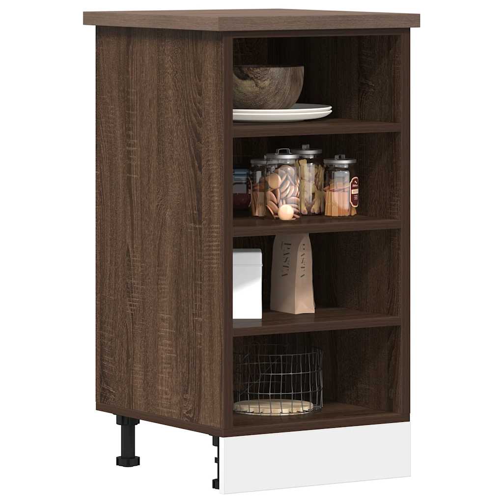 Under Cabinet Riga Brown Oak Effect 40 X 44.5 X 81.5 Cm Particleboard