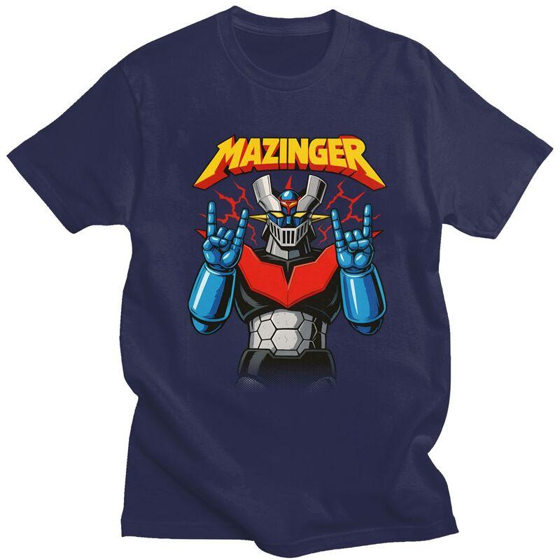 Custom Mazinger Metal T Shirts Unisex Pure Cotton Tee Tops Ufo Robot Grendizer Goldorak Tshirts Tshirt