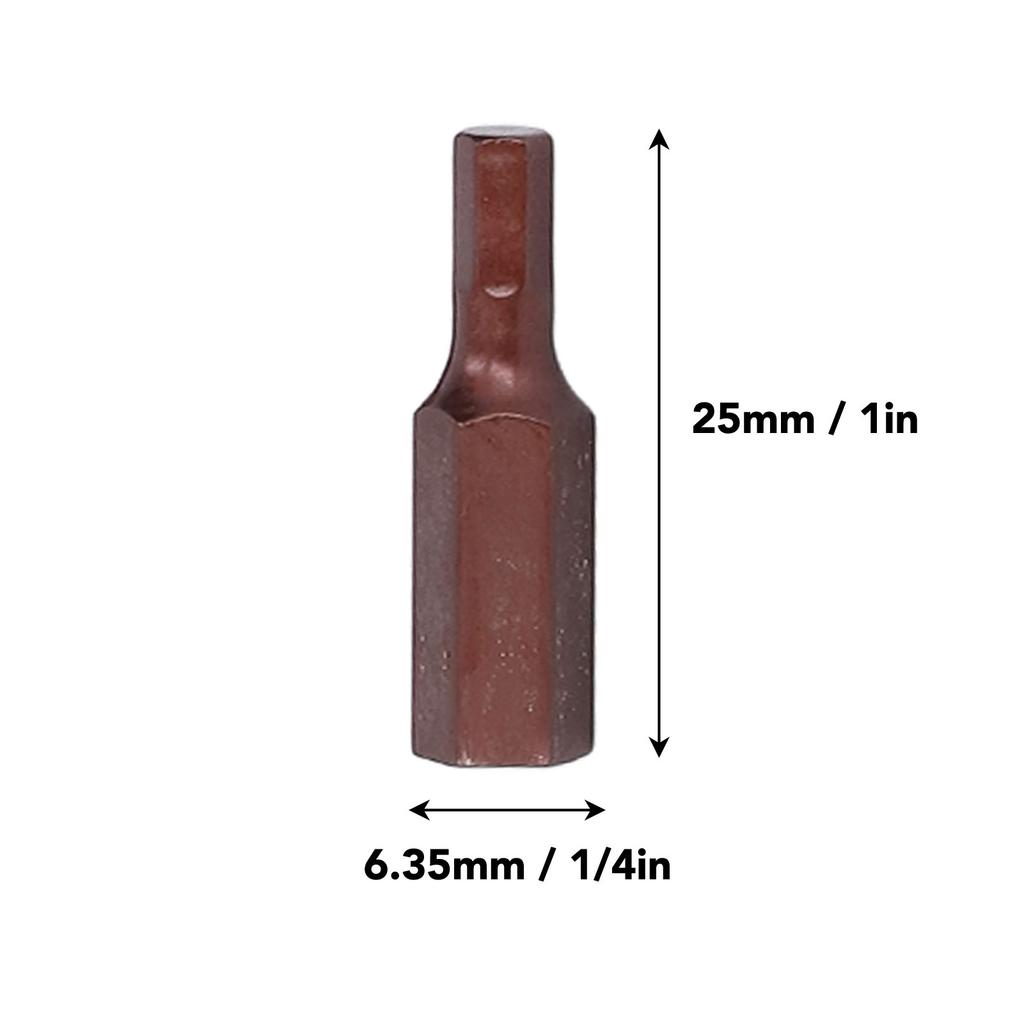 24 Pcs Hex Head Drill Bit Set 1/4 Inch Hex Shank S2 Alloy Steel Metric and SAE Hex Bit Set for Indus