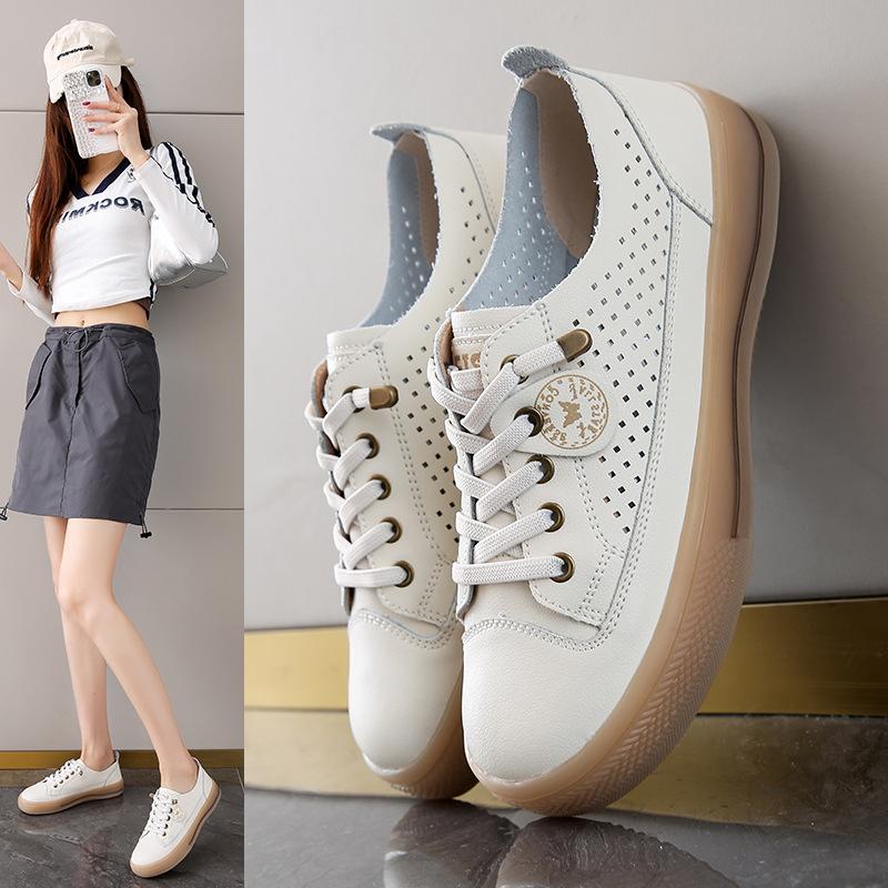 

Женские туфли-слипоны из натуральной кожи на эластичной резинке, белые туфли с мягкой подошвой из коровьей кожи, весенняя повседневная спортивная обувь 40