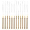 Wool Dreadlock Hair Extension Crochet Hook with Wooden Handle - Wig and Sealing Tool