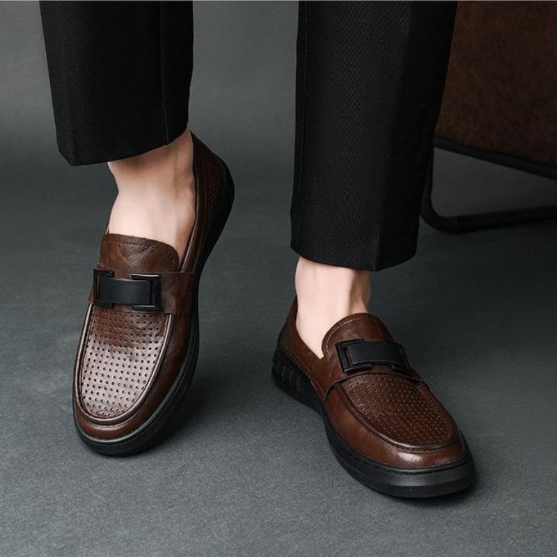 Oddychające Puste Miękkie Skórzane Mokasyny Buty dla Mężczyzn Klasyczne Oryginalne Wysokiej Jakości Modne Powszechne Wygodne Męskie Buty Casual
