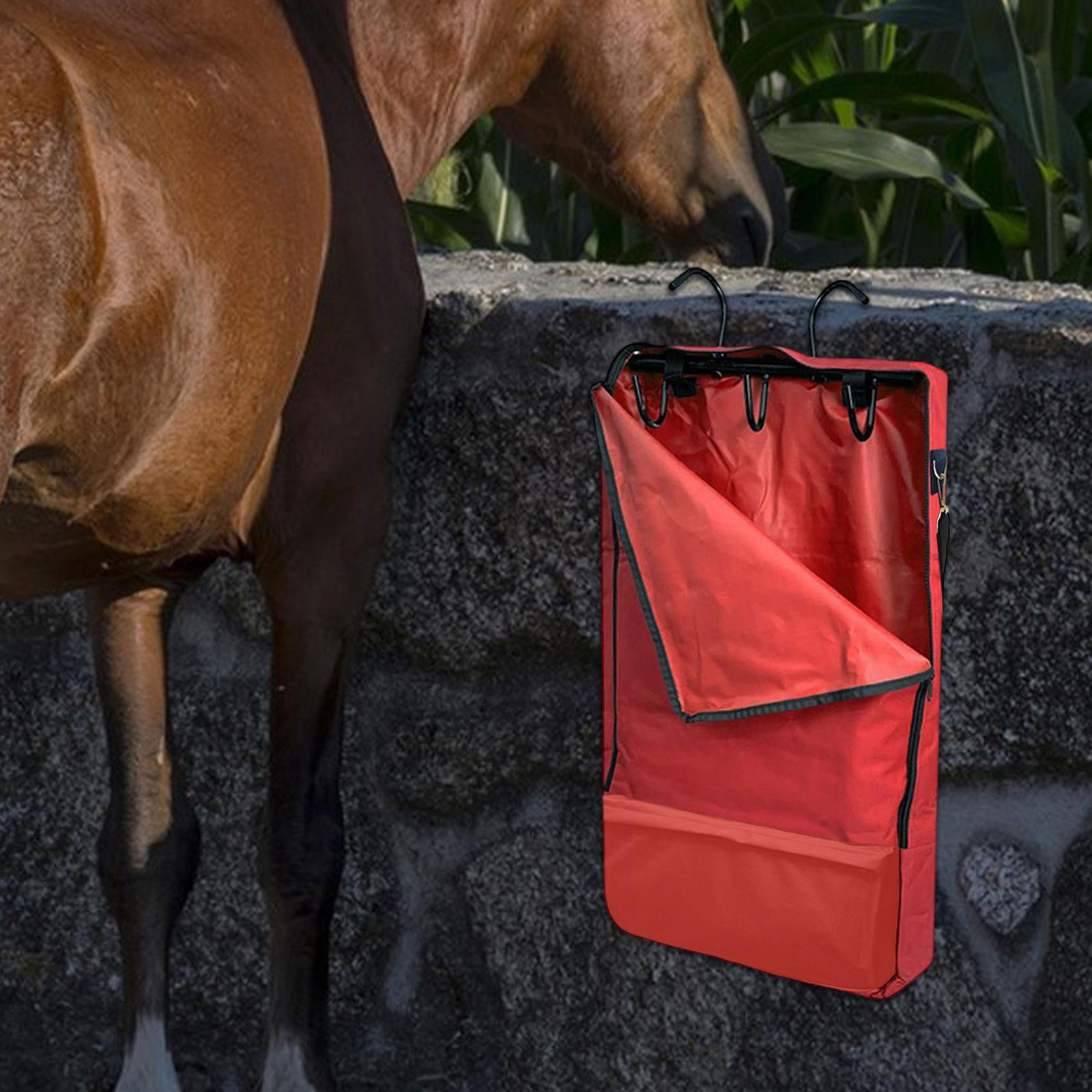 

Bridle Bag for Horses Portable Scratch Resistant Stall Doors Leading Rope Trailer Gift Storage Tote красный