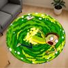 1 Stück Rick Sanchez Portal Runde Stuhlmatte Büro Teppich - Rutschfest, Fußmatte für Büro, Schlafzimmer, Ideales Heimdekorationsgeschenk p0105096