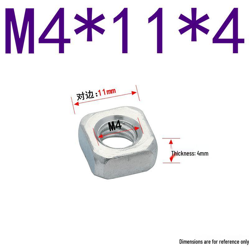 Galvanized Thin Square Nut Cap M4-M16