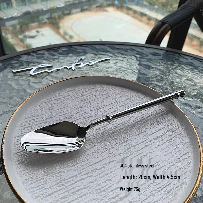 

Элегантный набор европейских столовых приборов из нержавеющей стали 304: Утолщенный нож для стейка, вилка и ложка для использования в отеле, ресторане или дома.