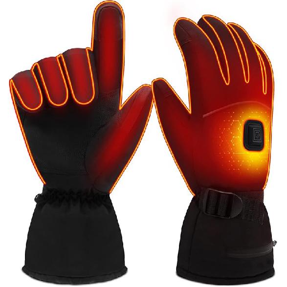 SVPRO Heated Gloves,Electric Battery Heated Gloves Waterproof Winter Hunting Gloves Heated Touchscreen Gloves for Men Women,Rechargeable Camping Hand Large