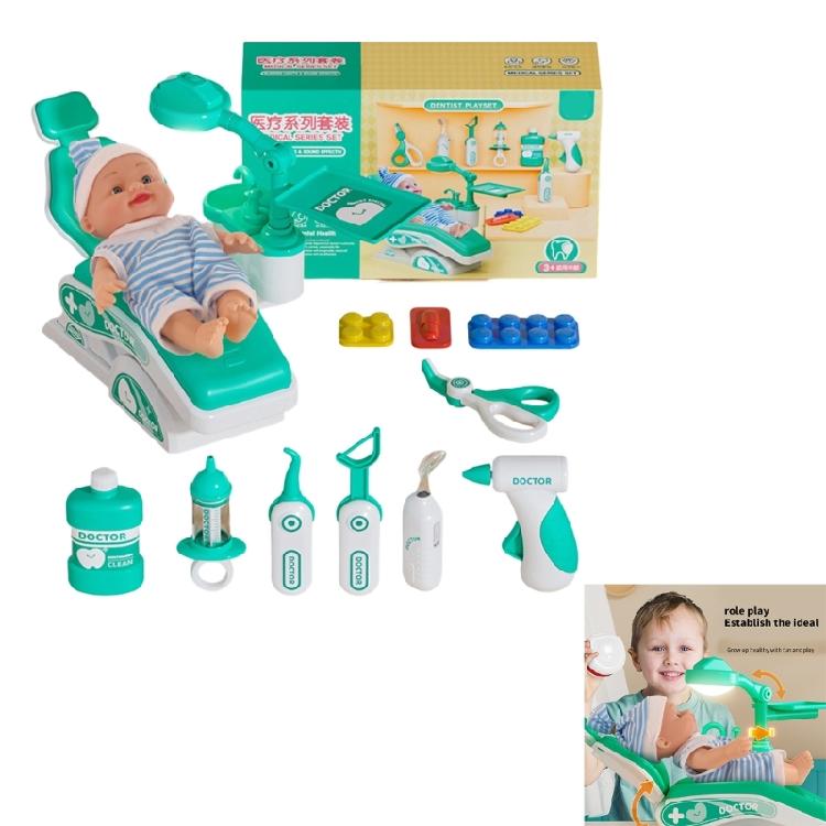 Children Pretend Play Doctor Dentist Kits with Realistic Doctor Tools and Accessories for Preschool Kids Fun Learning