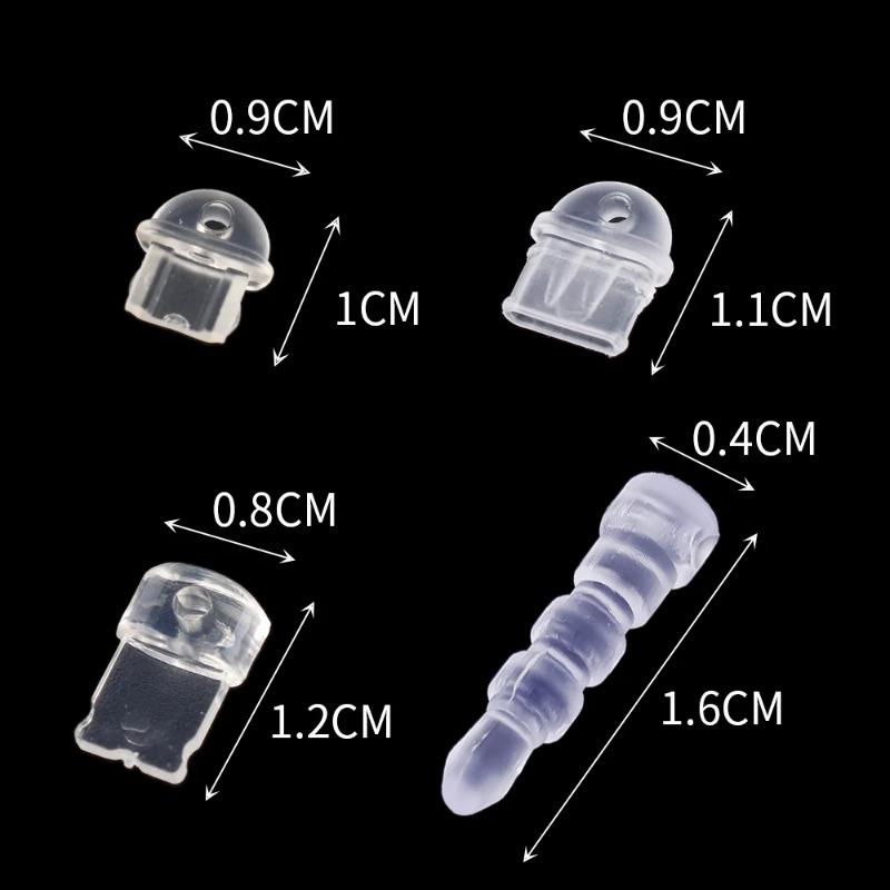 Transparent DIY Anti Dust Charge Port Dust Plugs for IOS 3.5MM Jack Type C Plug Cellphone USB Cover Cap For iPhone 17 16/Samsung
