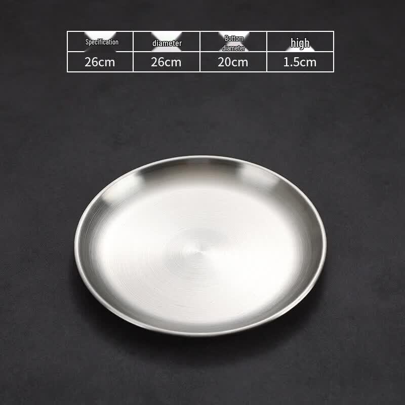 Retro Gold Korean Style Melamine Round Plate