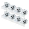 8pcs Aluminium Alloy Solar Panel End Clamp Holder Clips 30mm Solar Modules Fixing PV Bracket End Clamp Middle Clamp Silver/black