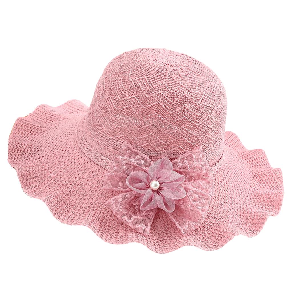 Sombrero de Sol Versátil de Encaje y Flores para Mujer, Sombrero de Playa, Sombrero de Sol