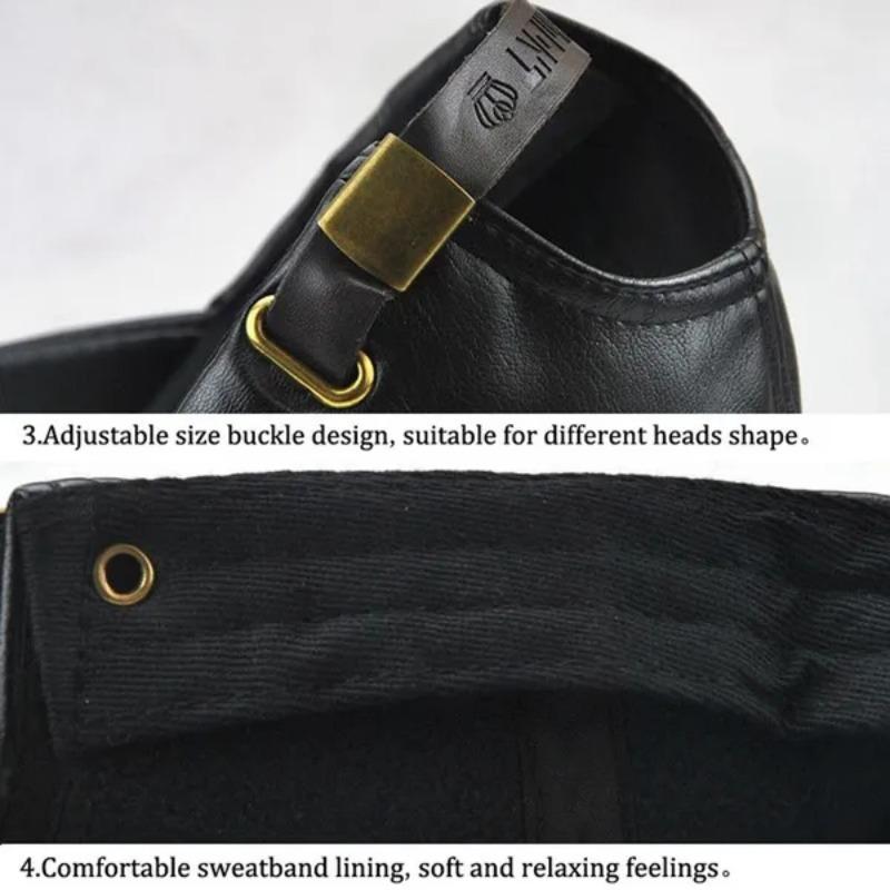 1PC Autumn Winter Men and Women's PU Leather Baseball Cap Waterproof Windproof Hat Stamping Logo Outdoor Sports Gorras Baseball Casquette