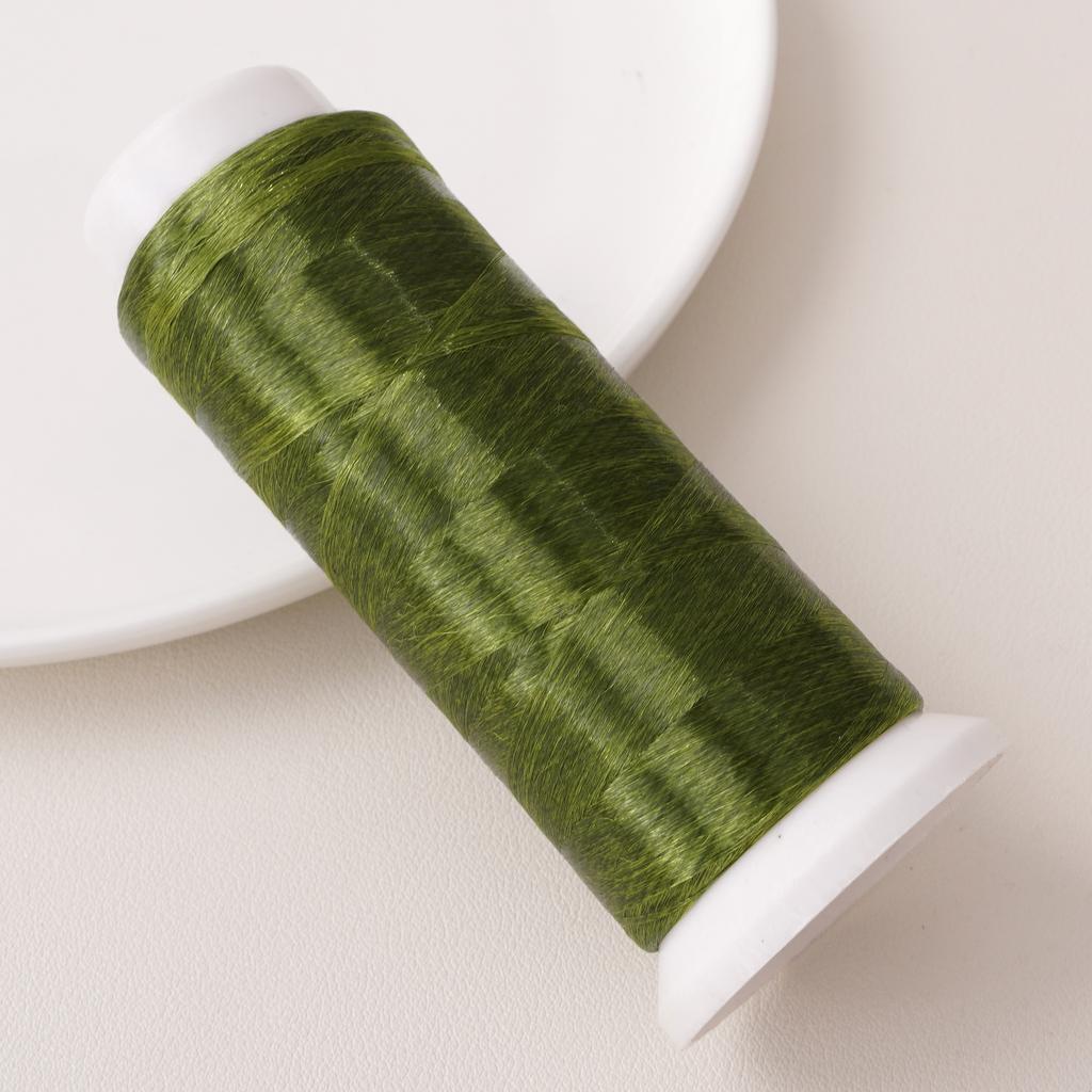 Fil polyester sans nœuds, 1 200 mètres, fil floral enveloppé de velours, pour la fabrication de bracelets, colliers et bijoux