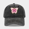 Washed and Old Butterfly Pattern Baseball Cap Female Tide Brand Soft Top Cap Outdoor Leisure Sports Sun Hat