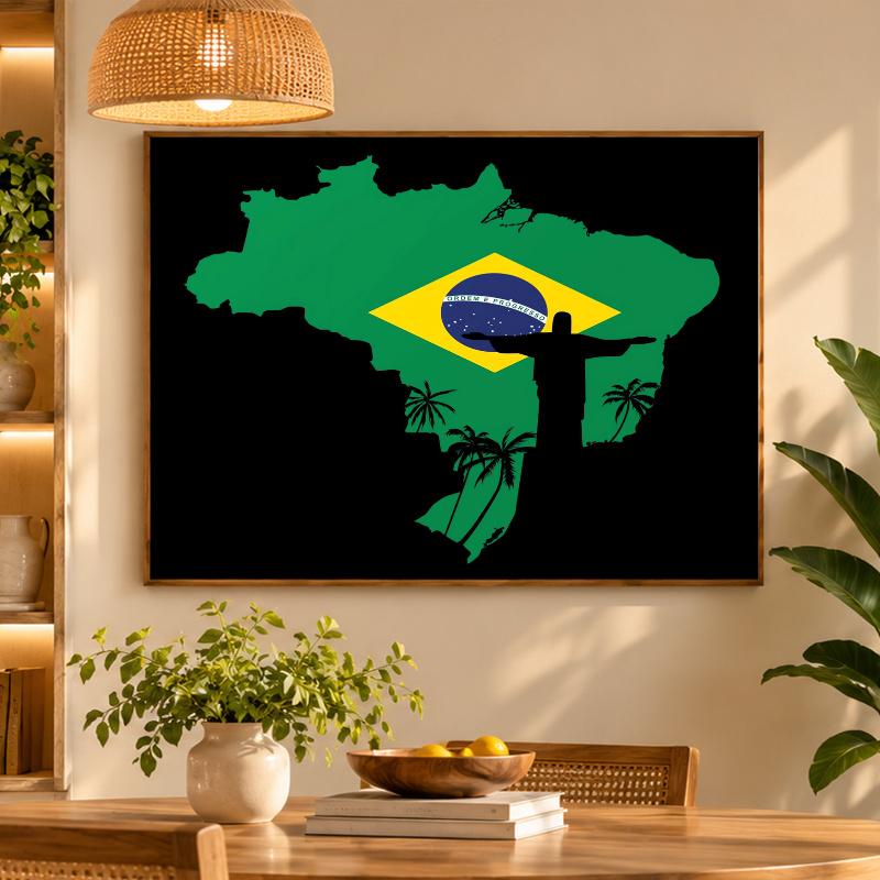 5D Diamond Painting Brazil national football team DIY Full Drill Diamond Art Kit Home Decoration