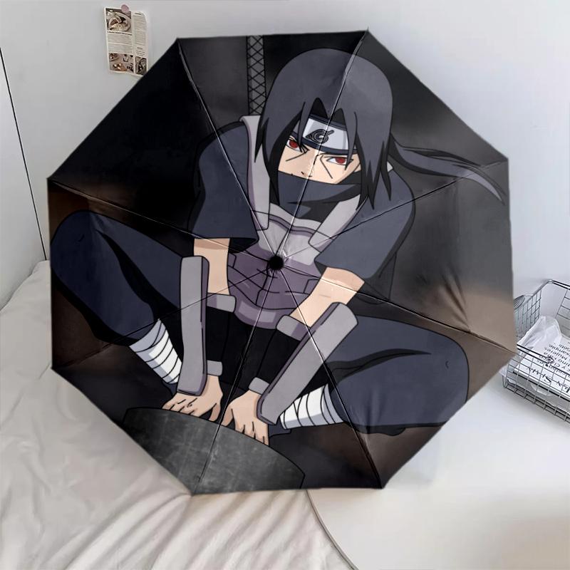 Itachi Uchiha Pattern, Automatic Folding Umbrella, Portable and Foldable Design, 8 Ribs, a Christmas or Birthday Gift.