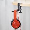 Foldable Headset Rest with Adjustable Clamp Under Desk Earphone Stand Metal Earphone Hanger for Gaming PC Accessories