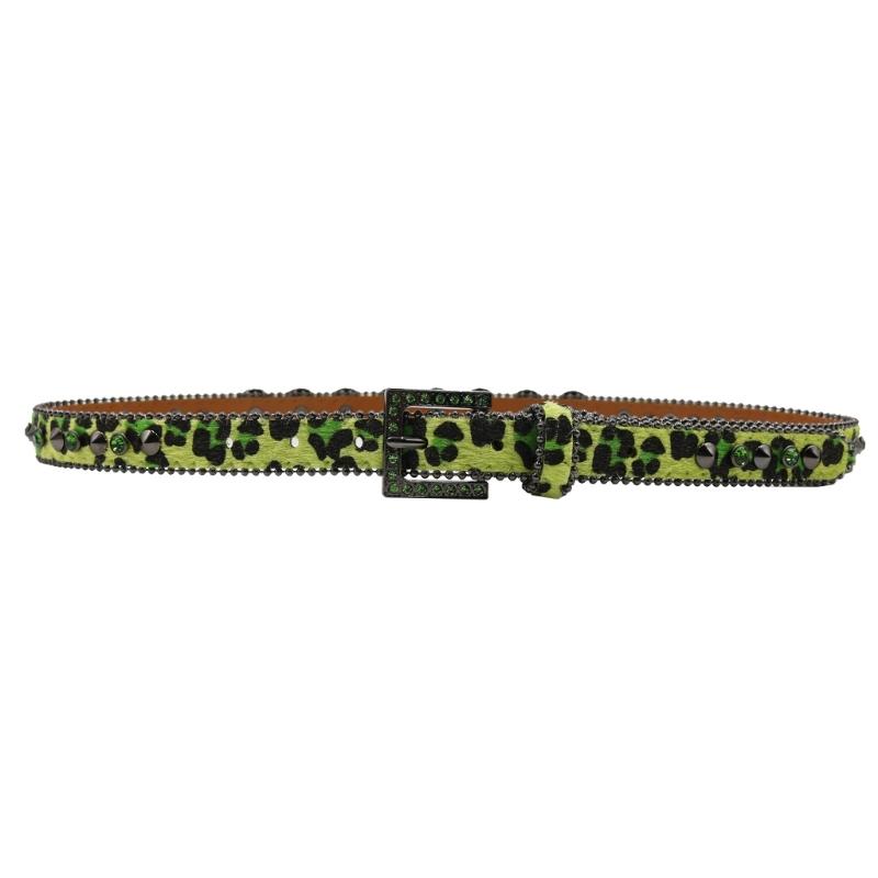 Trendy Waist Belt Studded Rhinestones Crystal for Street Dance Rivets Belt Livehouse Punk Waist Chain Skull Buckle
