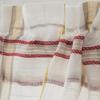 Checked Linen Window Tiers Kitchen Cafe Half Curtains Valance Decoration