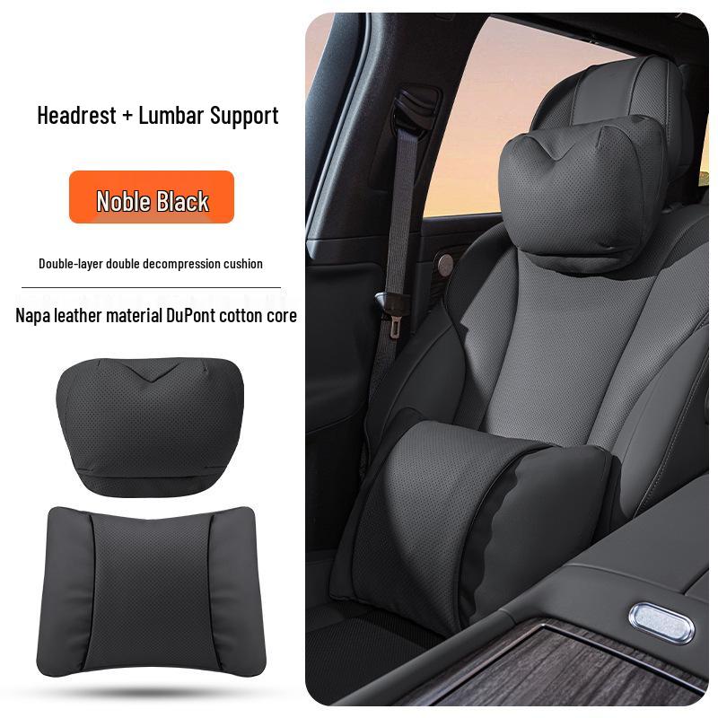 BMW Kopfstützen-Nacken- und Lendenwirbelstützkissen-Set für 3er/5er Serie & X1/X3/X5/X6 - Universell, Ganzjahres