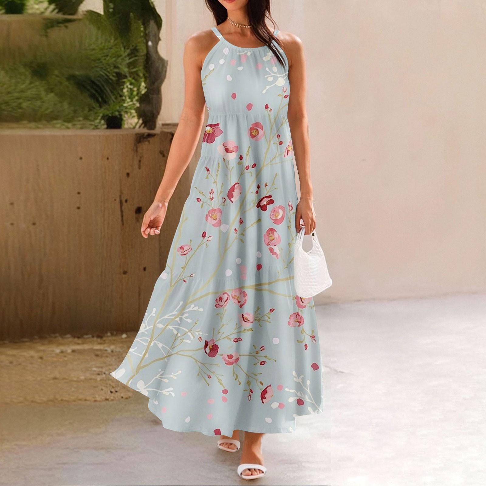 

Жіночий літній повсякденний модний сарафан без рукавів на бретелях L