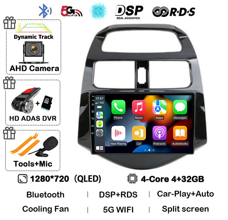 Android 14 Carplay Car Radio For Chevrolet Spark Beat Matiz Creative 2010 2011 2012 2013 2014 Multimedia Player GPS 2din Stereo