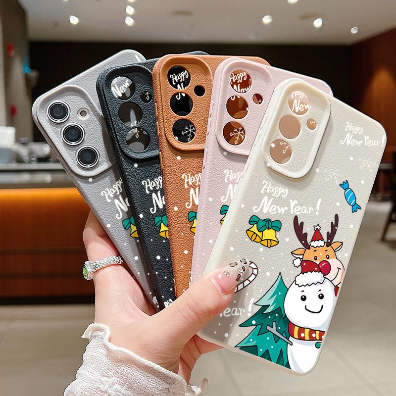 Happy New Year Phone Case For Samsung Galaxy A56 A16 A17 A36 A26 A55 A15 A25 A54 5G S25 S24 S22 Ultra S24 S23 FE Soft TPU Cover