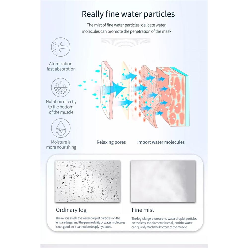 Ozone Facial Steamer Warm Mist Humidifier For Face Deep Cleaning Vaporizer Sprayer Salon Home Spa Skin Care Whitening