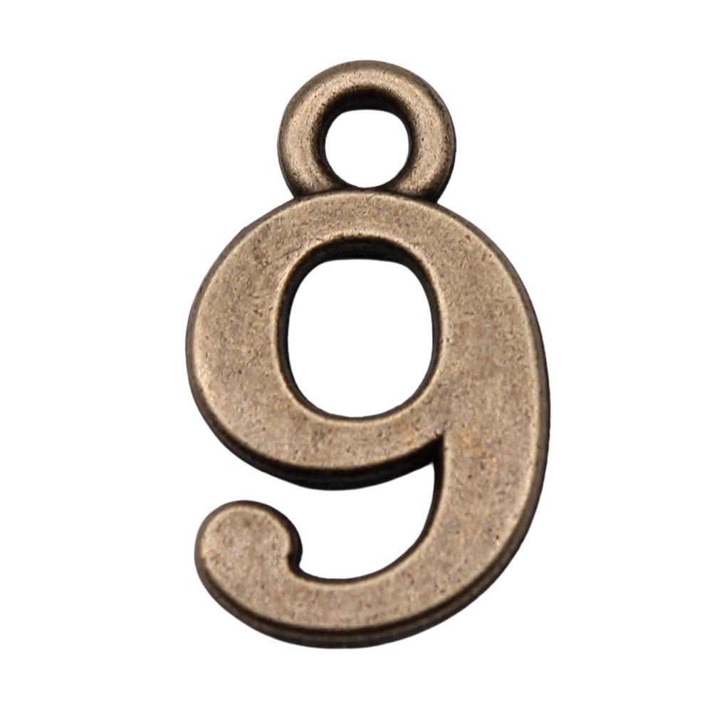 Number Tags Charms Alloy Pendants For Birthday Party Jewelry Making Accessories
