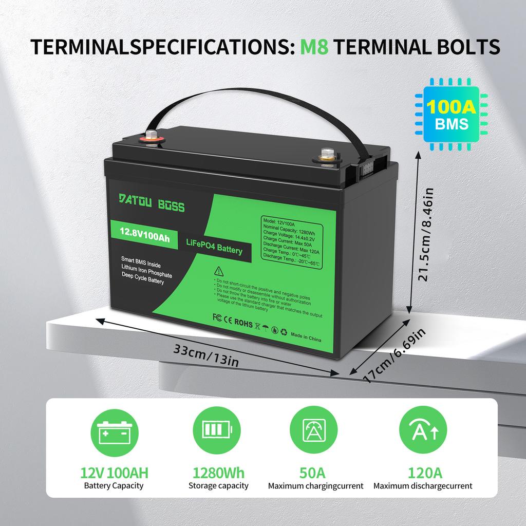 EU USA Stock12V 100AH Lithium Ion Batteries Pack Germany WAREHOUSE 100A BMS Suitable for Camping, RV,home Solar Energy System