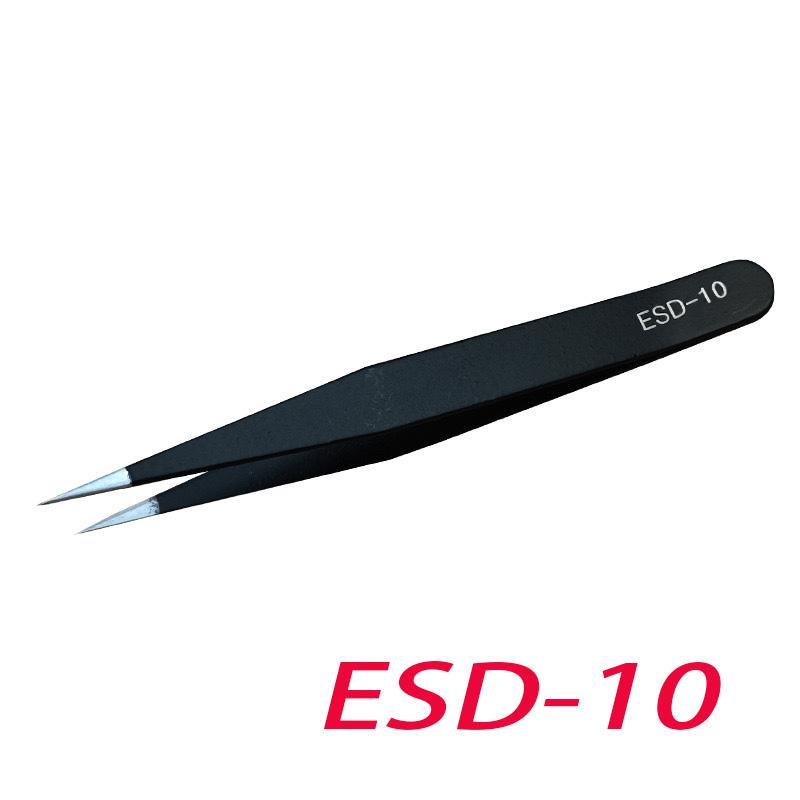 Anti-Static Stainless Steel Tweezers Precision Maintenance Industrial Repair Curved Working Model Making Hand Tool